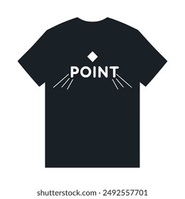 simple point text t shirt fashion sticker vector illustration template design