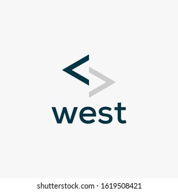 simple point west compass logo
