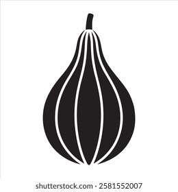 A simple pointed gourd icon with a smooth outline and minimal texture