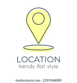 Simple pointer icon on a white background in trend flat style. Suitable for applications, websites, online shops