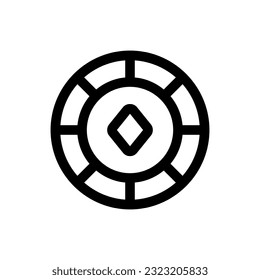 Simple Poker Chip icon. The icon can be used for websites, print templates, presentation templates, illustrations, etc