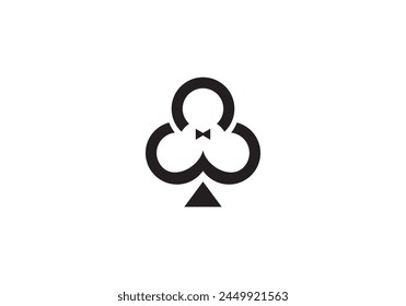 simple poker logo design, design for club casino betting gambling symbol vector template