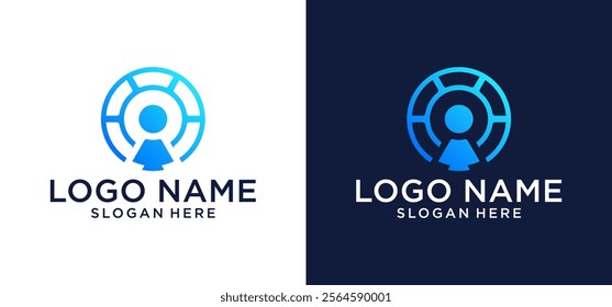 Simple poker logo design illustration, design for casino club betting gambling symbol vector template.