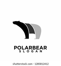 simple polar bear logo icon designs vector