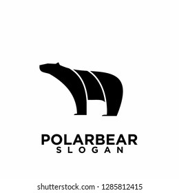 simple polar bear logo icon designs vector