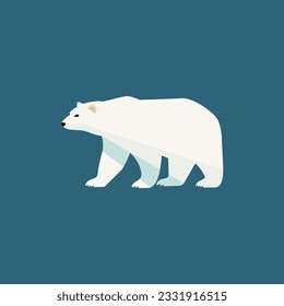 simple polar bear wild animal zoo logo vector illustration template design