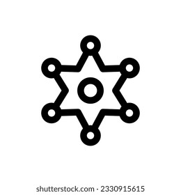 Simple Police Badge icon. The icon can be used for websites, print templates, presentation templates, illustrations, etc