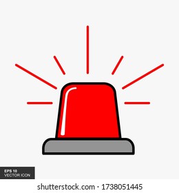 Simple police flashers icon. Vector illustration.