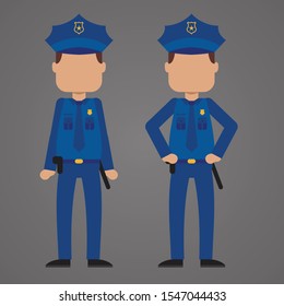 Simple Policeman Vector Character Design