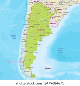  Die politische Vektorgrafik Argentiniens