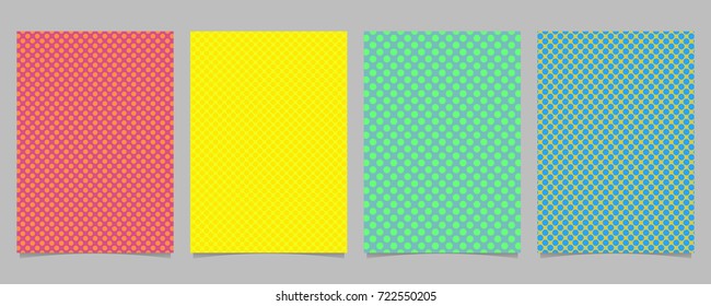 Simple polka dot brochure template set - vector stationery cover background designs with circle pattern