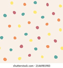 Simple polka dot pattern. Seamless vector design. perfect for printing on fabric, bedclothes,  paper cover