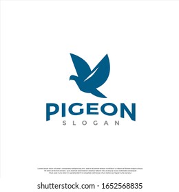 simple polygon dove logo. modern icon, template design