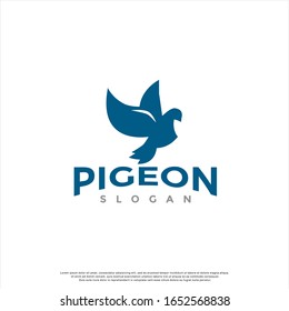 simple polygon dove logo. modern icon, template design