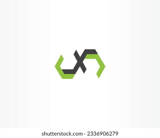 Polígono simple. Icono de diseño de logotipo de concepto de línea X