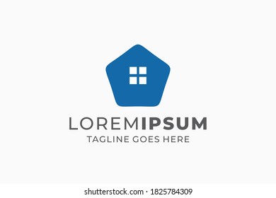 diseño simple de logotipo de casa poligonal. inmobiliaria, residencial, casa, real, ilustración vectorial viviente.