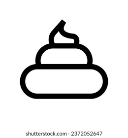 Einfaches Poo-Symbol. Pop. Vektorgrafik.