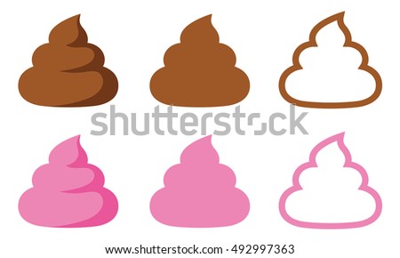 simple poop / Brown and Pink