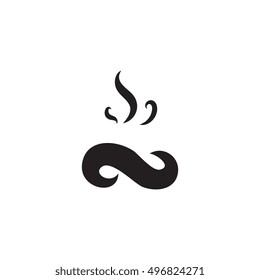 Simple Poop Icon Isolated On White Background