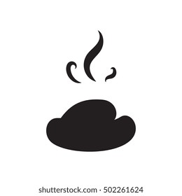 Simple Poop Icon Isolated On White Background
