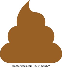 Icono de vector aislado de poop simple.