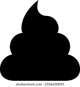 Simple poop isolated vector silhouette.