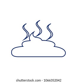 Simple Poop sign illustration. Vector. Flat style black icon on white.