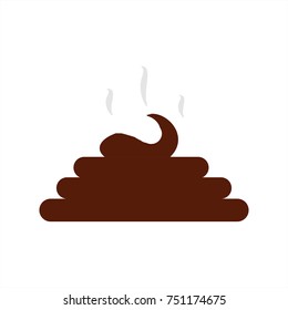Simple Poop sign illustration. Vector.