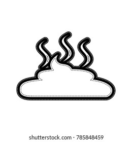 Simple Poop sign illustration. Vector. Flat style black icon on white.