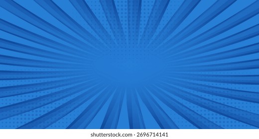 Einfache Pop-Art blauer Hintergrund. Banner Vektorgrafik schön modern gut Licht Vintage Design Kunst