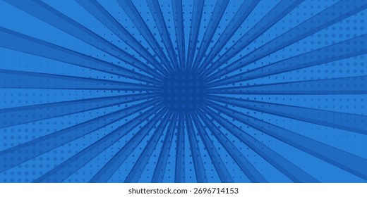 Simple pop art fondo azul. Anuncio Ilustración vectorial agradable
