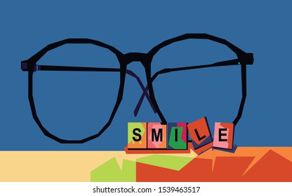 simple pop art sunglasses art style