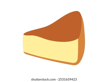 Simple y pop pastel de queso al horno ilustración