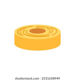 Simple and pop Baumkuchen illustration