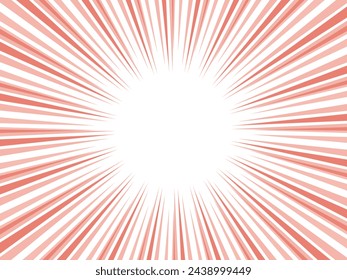 Simple and pop concentrated line background material_red