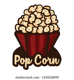 Simple Pop Corn Illustration - Outliner Vector