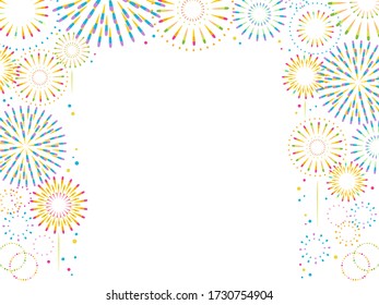 
Simple, pop fireworks background frame.