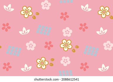 Simple pop Japanese pattern swatch