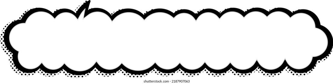 a simple and pop speech bubble with polka dots shadow.