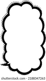 a simple and pop speech bubble with polka dots shadow.