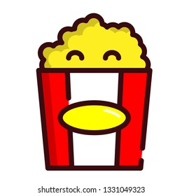 Simple popcorn icon
