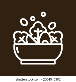 Simple popcorn icon and symbol art