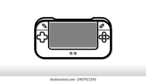 simple portable game console  vector design