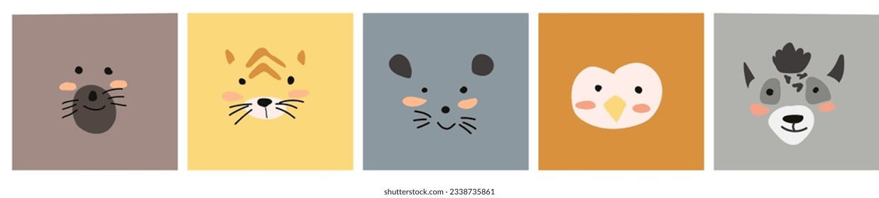 simple portrait animals mole  cheetah  mouse