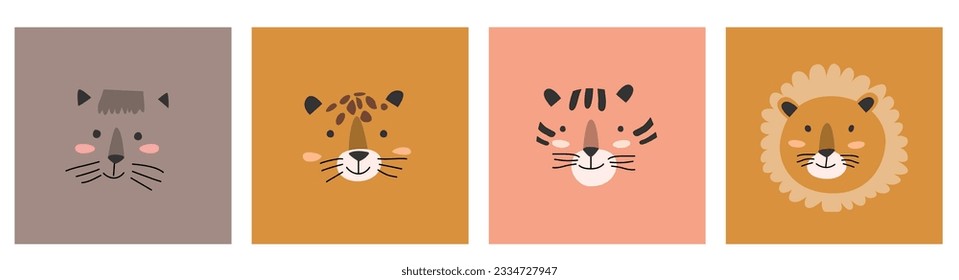 simple portraits of animals set in a scandinavian