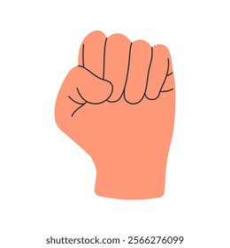 Simple positions hand gestures vector illustration, hand gesture vector, concept of communication, expressions and non verbal vector illustration in hand drawn style isolated on a white background