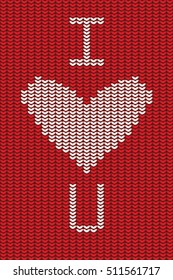 a simple post card in a knitted style