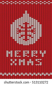 a simple post card in a knitted style