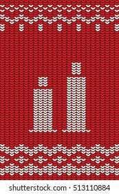 a simple post card in a knitted style