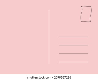 Simple Post Card light pink